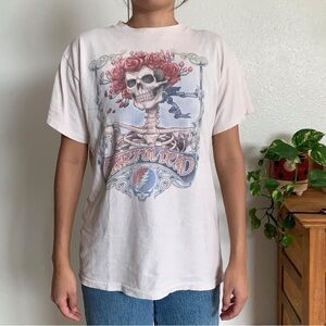 Brandy Melville Grateful Dead Skeleton Graphic Tee Shirt One Size